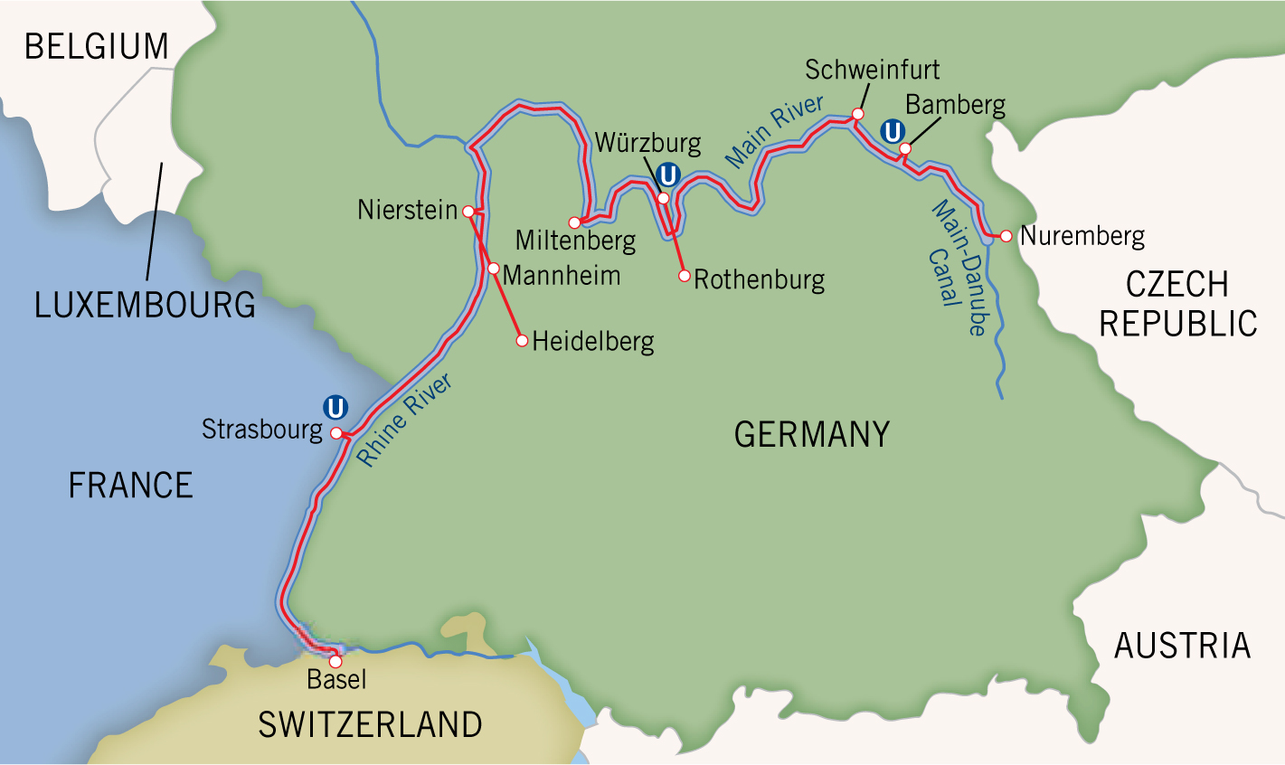 Charting Europes River Boat Routes